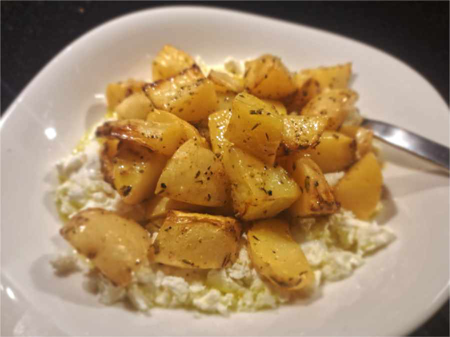 Zitronenkartoffeln aus dem Backofen